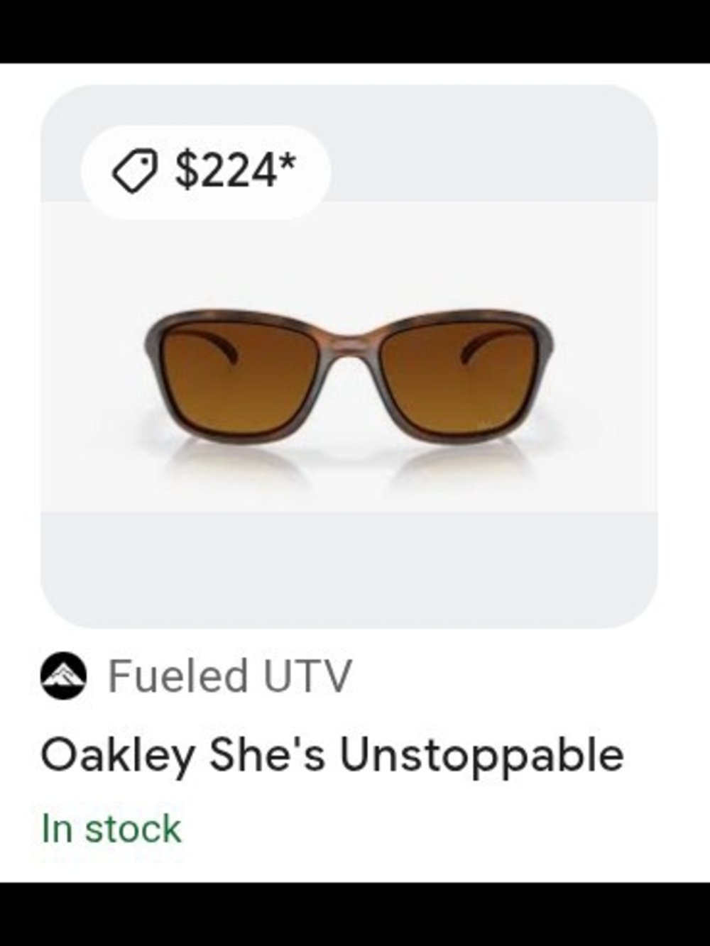 Oakley She's Unstoppable Women's Sunglasses - Brown